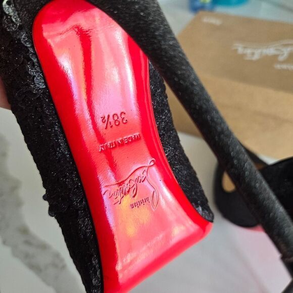 Christian Louboutin So Kate 120 Sequin Pump Shoes 38.5 - Picture 9 of 11